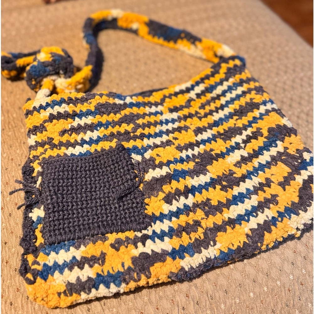 Handmade crochet crossbody bag